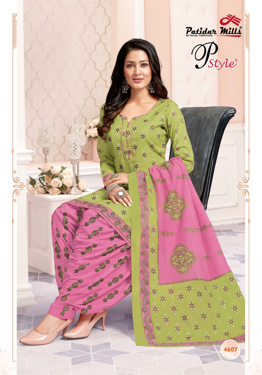 Patidar P Style 46 Cotton Casual Daily Wear Printed Dress Material Collection